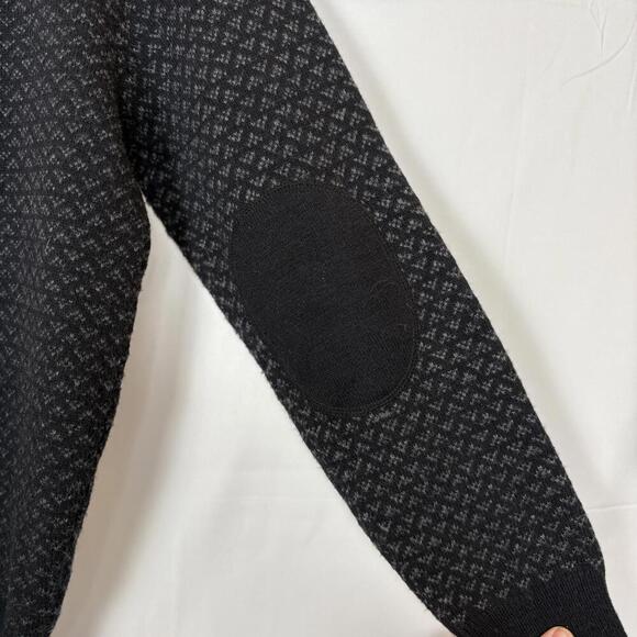 Refectory Wool Blend Grey Sweater Size: M | Academic, Elbow Pads - Picture 4 of 7